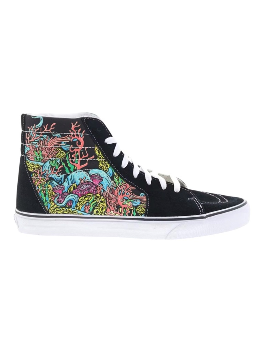 VANS | Sk8-Hi Canvas Leather High Top in Black/Underwater Print